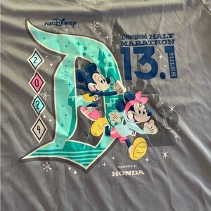 NWOT RunDisney Disneyland Half Marathon Weekend 2024 Long-Sleeve Athletic Tee